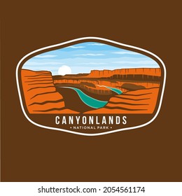 Canyonlands National Park Emblem patch logo illustration