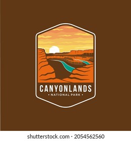 Canyonlands National Park Emblem patch logo illustration