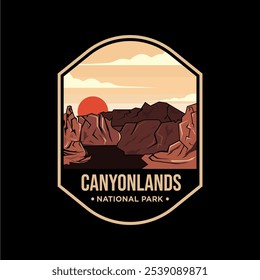 Canyonlands National Park Emblema patch logo ilustração