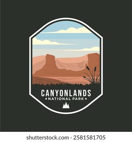 Canyonlands National Park Emblem patch logo illustration