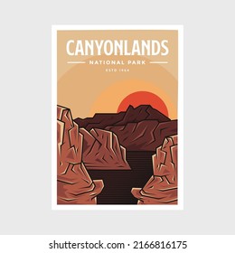 Canyonlands National park poster vector illustration design