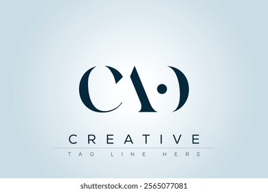 CAO abstract letter logo design. This logo is designed by three abstract letters.