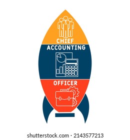 CAO - Chief Accounting Officer acronym. business concept background.  vector illustration concept with keywords and icons. lettering illustration with icons for web banner, flyer, landing pag