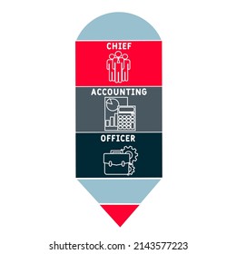 CAO - Chief Accounting Officer acronym. business concept background.  vector illustration concept with keywords and icons. lettering illustration with icons for web banner, flyer, landing pag