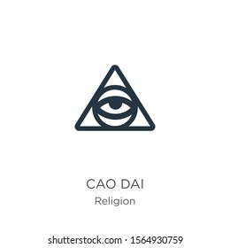 Cao dai icon vector. Trendy flat cao dai icon from religion collection isolated on white background. Vector illustration can be used for web and mobile graphic design, logo, eps10