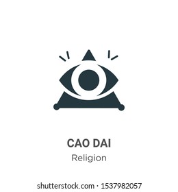 Cao dai vector icon on white background. Flat vector cao dai icon symbol sign from modern religion collection for mobile concept and web apps design.