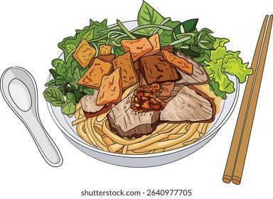 Cao lau Hoi An, Cao Lau noodle soup, Vietnamese cuisine