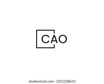 CAO Letter Initial Logo Design Vector Illustration