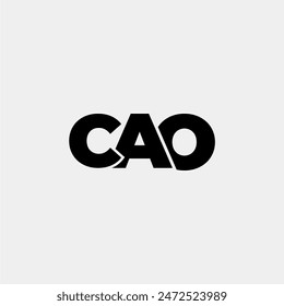 CAO letter monogram typography logo