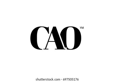 CAO Logo Branding Letter. Vector graphic design. Useful as app icon, alphabet combination, clip-art, and etc.