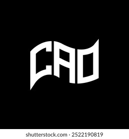 Projeto de logotipo CAO, logotipo CAO simples e moderno. CAO design de alfabeto luxuoso  