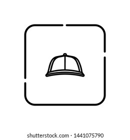 Cap, baseball symbol vector icon