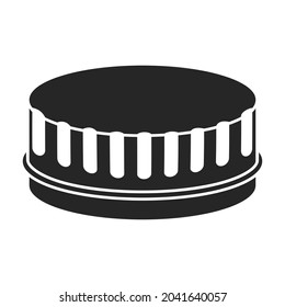 Cap bottle vector icon.Black vector icon isolated on white background cap bottle.