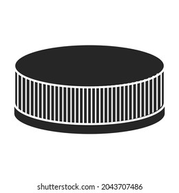 Cap bottle vector icon.Black vector icon isolated on white background cap bottle.