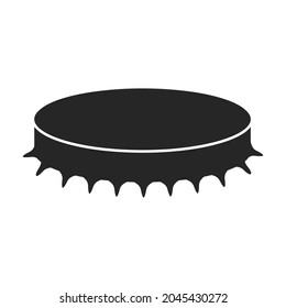 Cap bottle vector icon.Black vector icon isolated on white background cap bottle.