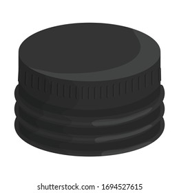 Icono vectorial del frasco de tapón.Icono vectorial de caricatura aislado en frasco de tapa de fondo blanco.