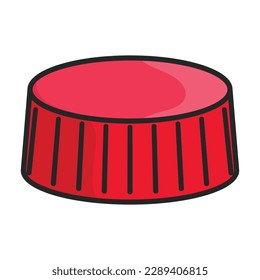 Cap bottle vector icon.Color vector icon isolated on white background cap bottle.