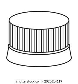 Cap bottle vector icon.Outline vector icon isolated on white background cap bottle.