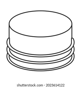 Cap bottle vector icon.Outline vector icon isolated on white background cap bottle.