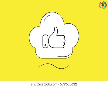 cap chef thumbs up icon, vector illustration eps10