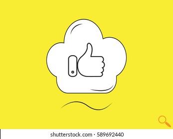cap chef thumbs up icon, vector illustration eps10