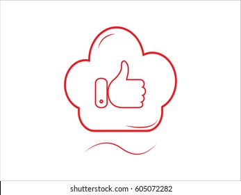cap chef thumbs up icon, vector illustration eps10