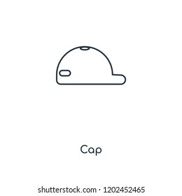 Cap concept line icon. Linear Cap concept outline symbol design. This simple element illustration can be used for web and mobile UI/UX.