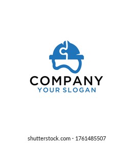 cap construction logo design vector template.