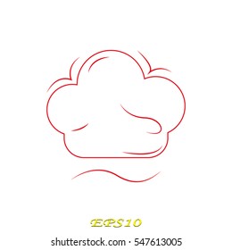cap cook, icon, vector illustration EPS 10