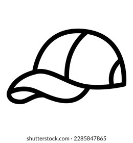 Cap design icon outline vector. Baseball hat. Head view