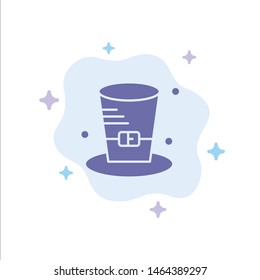 Cap, Detective, Hat, Canada Blue Icon on Abstract Cloud Background. Vector Icon Template background