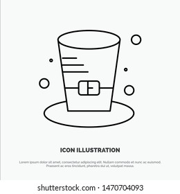 Cap, Detective, Hat, Canada Line Icon Vector. Vector Icon Template background