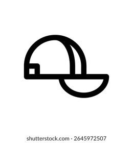 Cap. Editable stroke vector icon.