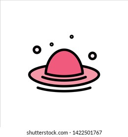 Cap, Fashion, Hat, Spring  Flat Color Icon. Vector icon banner Template
