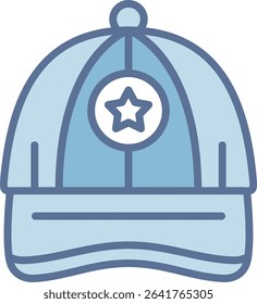 Cap Filled Blue Tone Icon