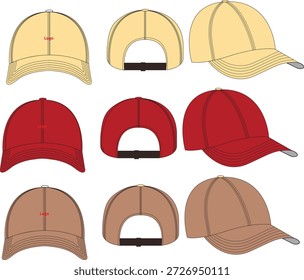 cap flat sketch, cap illustration, hat design
