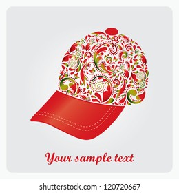 Cap for the game of golf. Made of a leaf pattern. Vector EPS10 illustration.