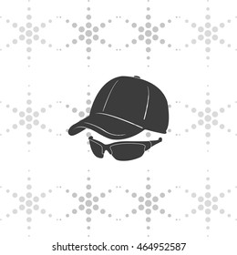 Cap and glasses icon.