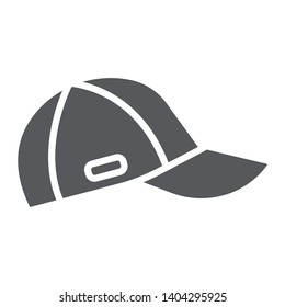 Cap glyph icon, clothes and accessory, sport hat sign, vector graphics, a solid pattern on a white background, eps 10.