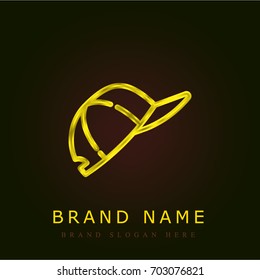 Cap golden metallic logo