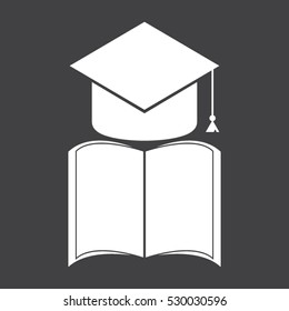 cap, graduate student attributes, icon, vector illustration, eps10,