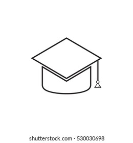 cap, graduate student attributes, icon, vector illustration, eps10,