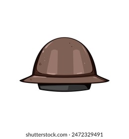 cap hard hat cartoon. safe builder, industry contractor, site yellow cap hard hat sign. isolated symbol vector illustration