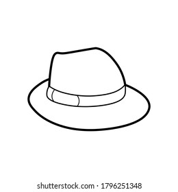 Cap hat black sign icon. Vector illustration eps 10