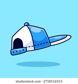 Cap Hat Cartoon Vector Icon Illustration. Fashion Object Icon Concept Isolated Premium Vector. Flat Cartoon Style