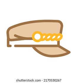 cap hat color icon vector. cap hat sign. isolated symbol illustration