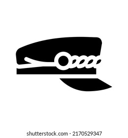 cap hat glyph icon vector. cap hat sign. isolated symbol illustration