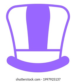 gorra, ese icono de la línea púrpura, el diseño vectorial usa el icono del día de la independencia.