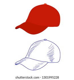 cap, headdress, on a white background, vector, sketch