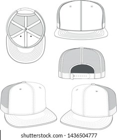 Cap hood hat men women black white sketch